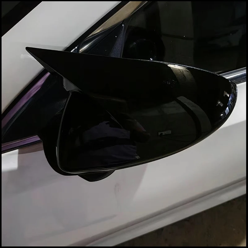 

For KIA K3 Forte 2018~2023 Door Side Wing Rearview Mirror Cover Sticker Trim Cap Lid With Horn Car Styling Auto Accessories