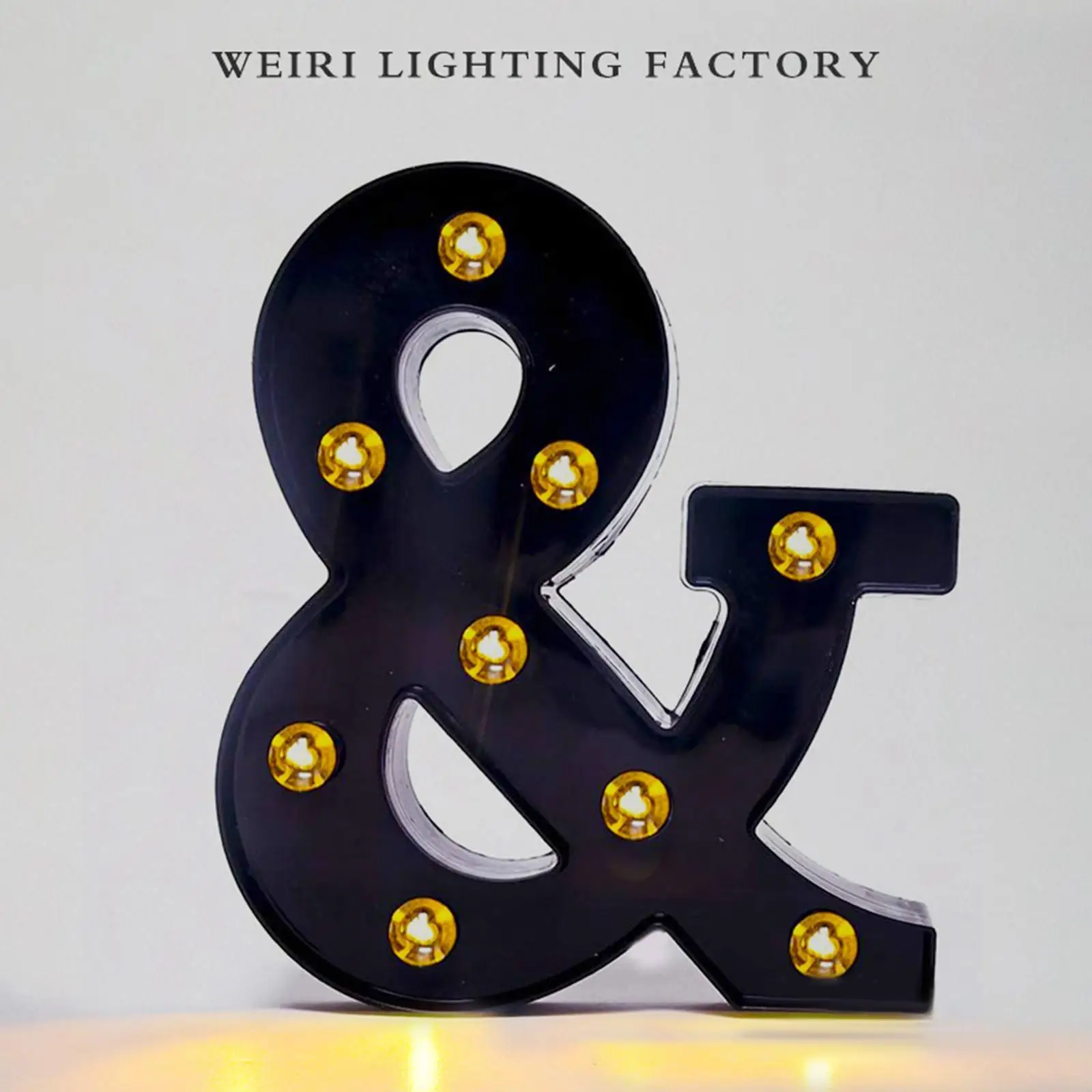 LED Ampersand Symbol Marquee Letter Light Warm Light for Wall Party Wedding