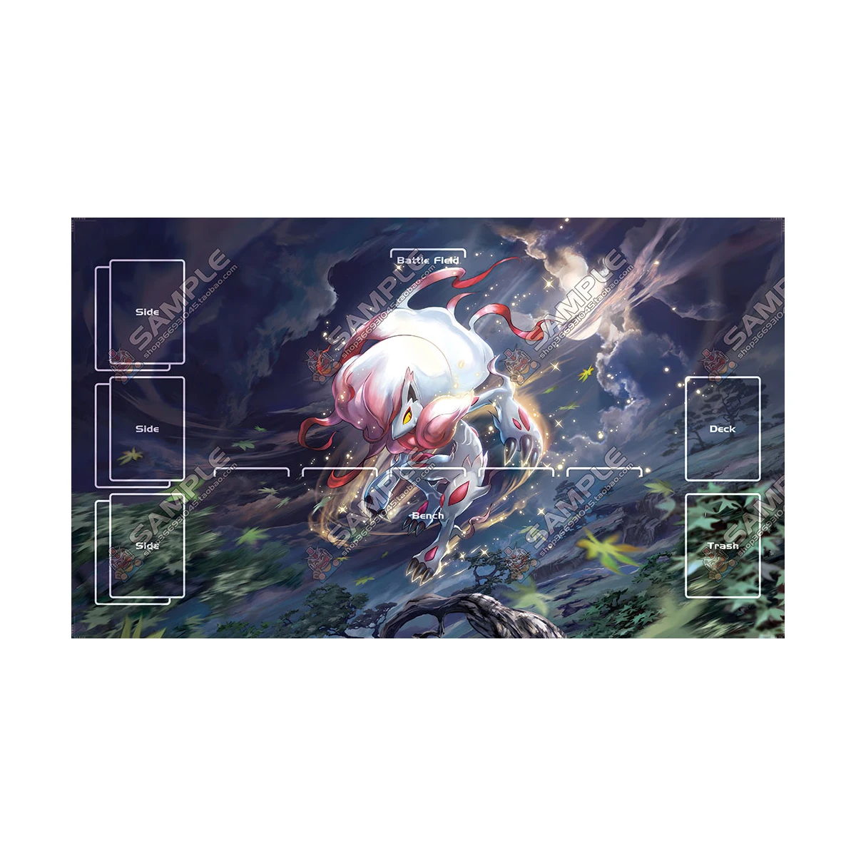 600X350X2Mm Diy Ptcg Zoroark N Card Battle Mat Ptcg Zoroark Enkele Speler Bordspel kaart Duel Plaat Battle Mat Gift Speelgoed