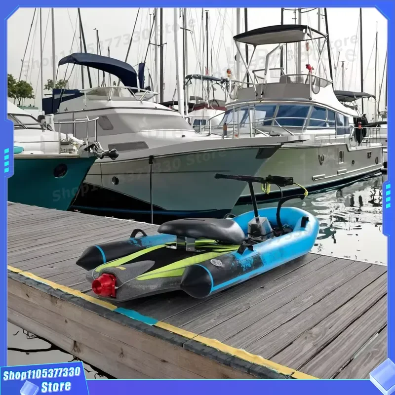 48V Premium Electric Surfboard with Shark's Inflatable Boat EPP Material Fin Accessories New Sea Surfing Bag Included