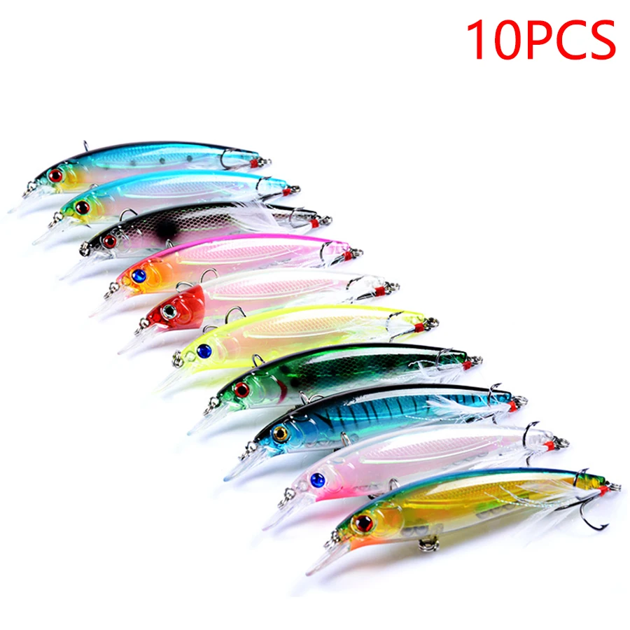 10-pcs-flutuante-minnow-iscas-de-pesca-iscas-duras-wobbler-gabarito-isca-artificial-crankbaits-carpa-listrado-baixo-equipamento-de-pesca-swimbait