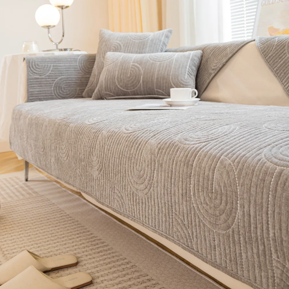 

Chenille Sofa Cover Anti-slip Universal Couch Cushion Towel for Living Room Dustproof Sofa Mat Furniture Protector Home Decor