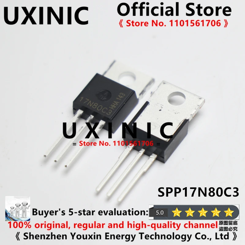 

UXINIC 100% New Imported Original SPW17N80C3 17N80C3 TO-247 N Channel Fet 800V 17A