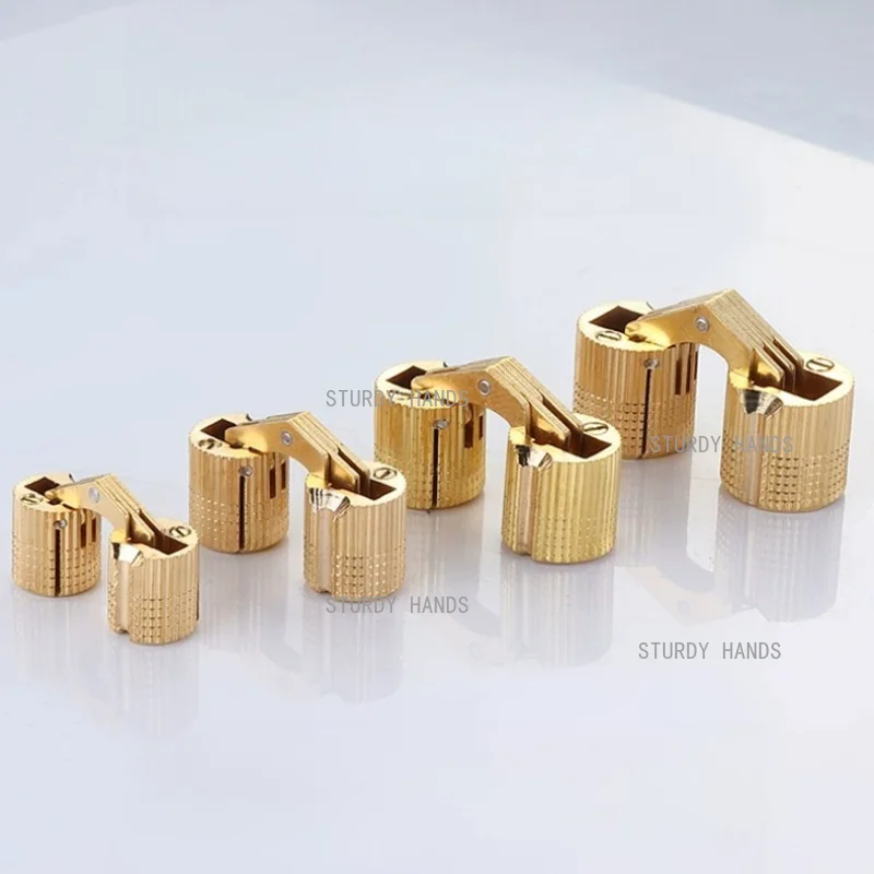 4PCS 8/10/12/14/16/18mm Metal Concealed Hinges, 180 Degree Concealed Concealed Hinges, Cabinet/box Hinges, Hardware Accessories