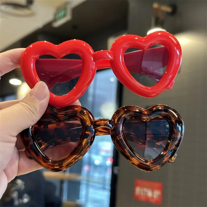 Nuevas Gafas de Sol para Niños, Gafas de Sol para Bebés, Gafas de Sol con Forma de Corazón, Adorables y Modernas, Gafas de Sol para Fotos con Protección UV400