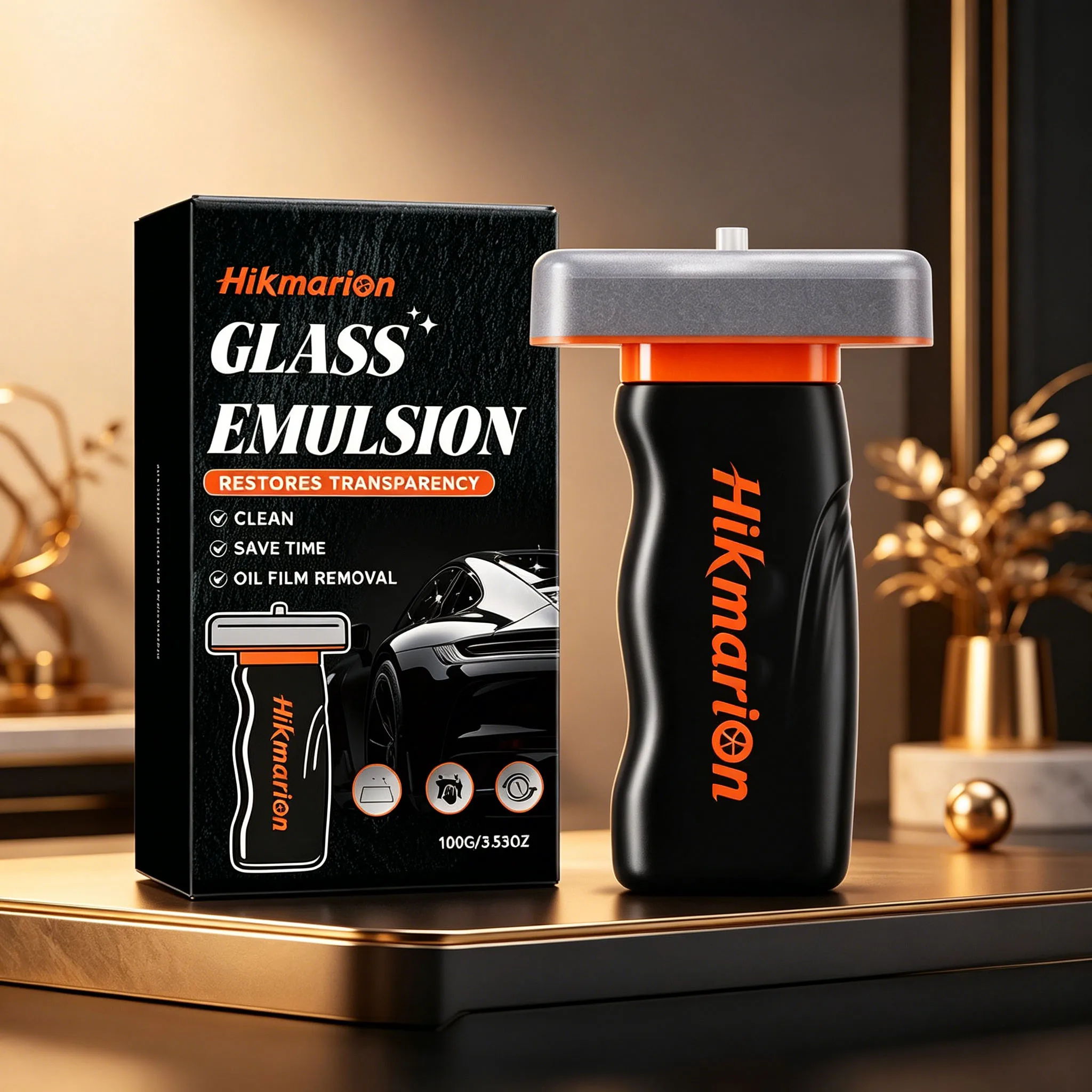 Handheld Glass Emulsion Oil Film Remover Erase Oil Film Smudge Improve Vision Clarity Hydrophobic Windshield Cleaning Brush 100g