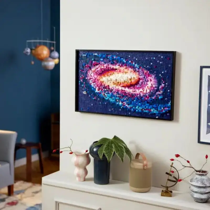 Large Scale Milky Way Inspired Brick Art Model 3091 Pieces Vivid Nebula Colors Creative Project For Adults - view 4