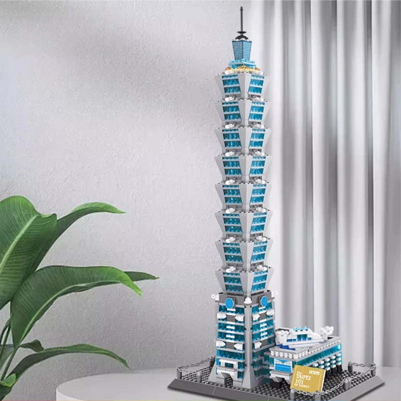 

SEMBO China Taipei 101 Building Blocks Creative Hand-assembled Building Model Educational Toys Desktop Ornaments Birthday Gift