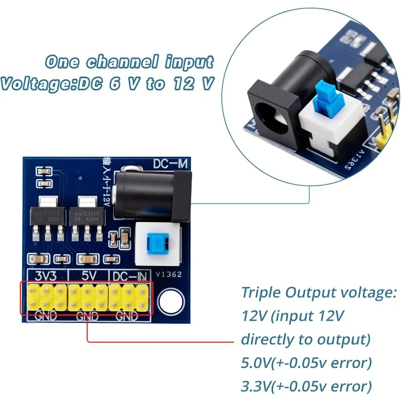 1PCS Multi Output Voltage Conversion DC 10V To 3.3V 5V 10V Step Down Buck Power Supply Module for Arduino