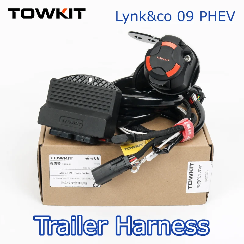 

For Lynkco 09 phev Trailer harness Eur 13/7 pin trailer RV tail light signal Australia 12/7 pin CANbus Trailer controller