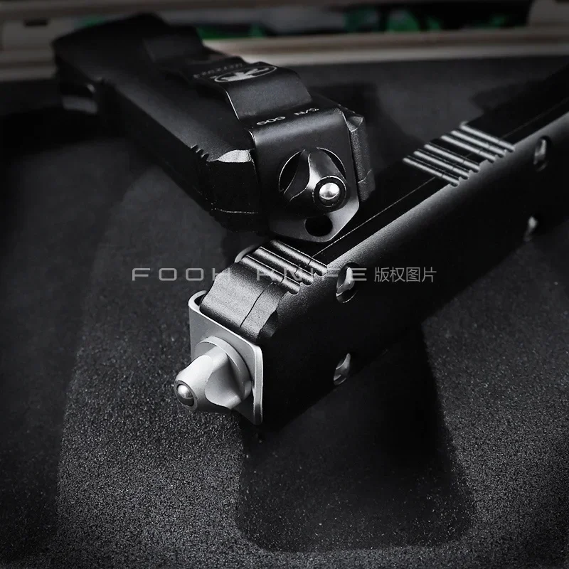 FOOH KNIFE STUDIO HIGH EDN ULTRATECH MICRO ULTRA TECH BLACK UT UTX REAL D2 Steel CNC 6061 مقبض ألومنيوم EDC أدوات مشط