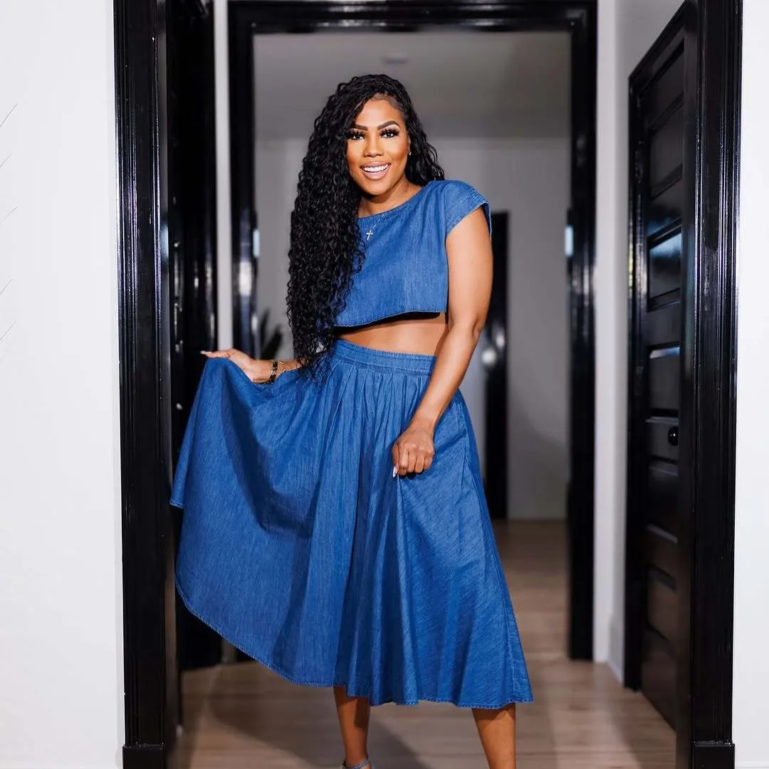 

Women's New Fashion Casual Sexy Denim Dress Set Women's Two-Piece Set