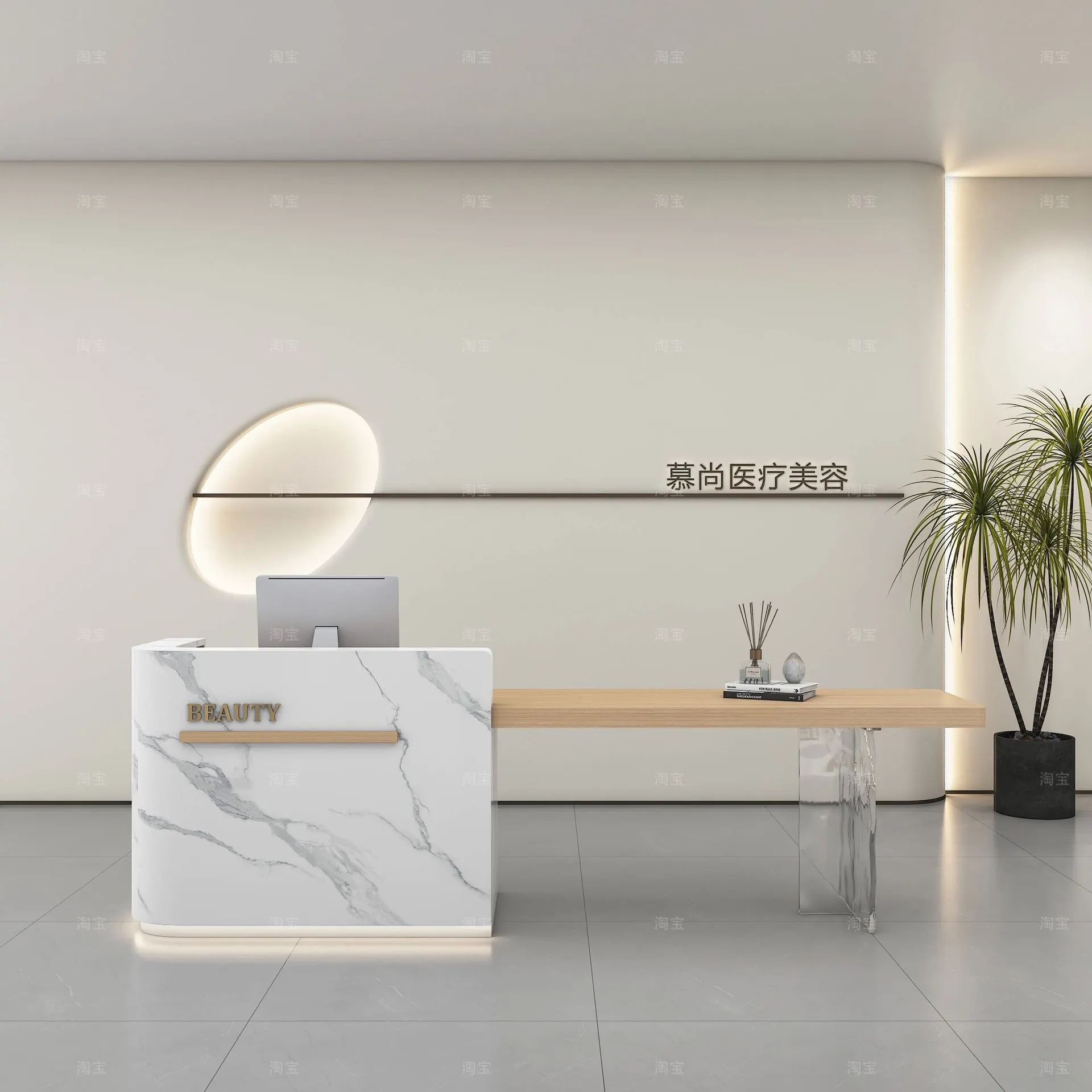 Beauty salon Clothing shop checkout page Simple modern women's clothing Dance studio Training institution Service desk