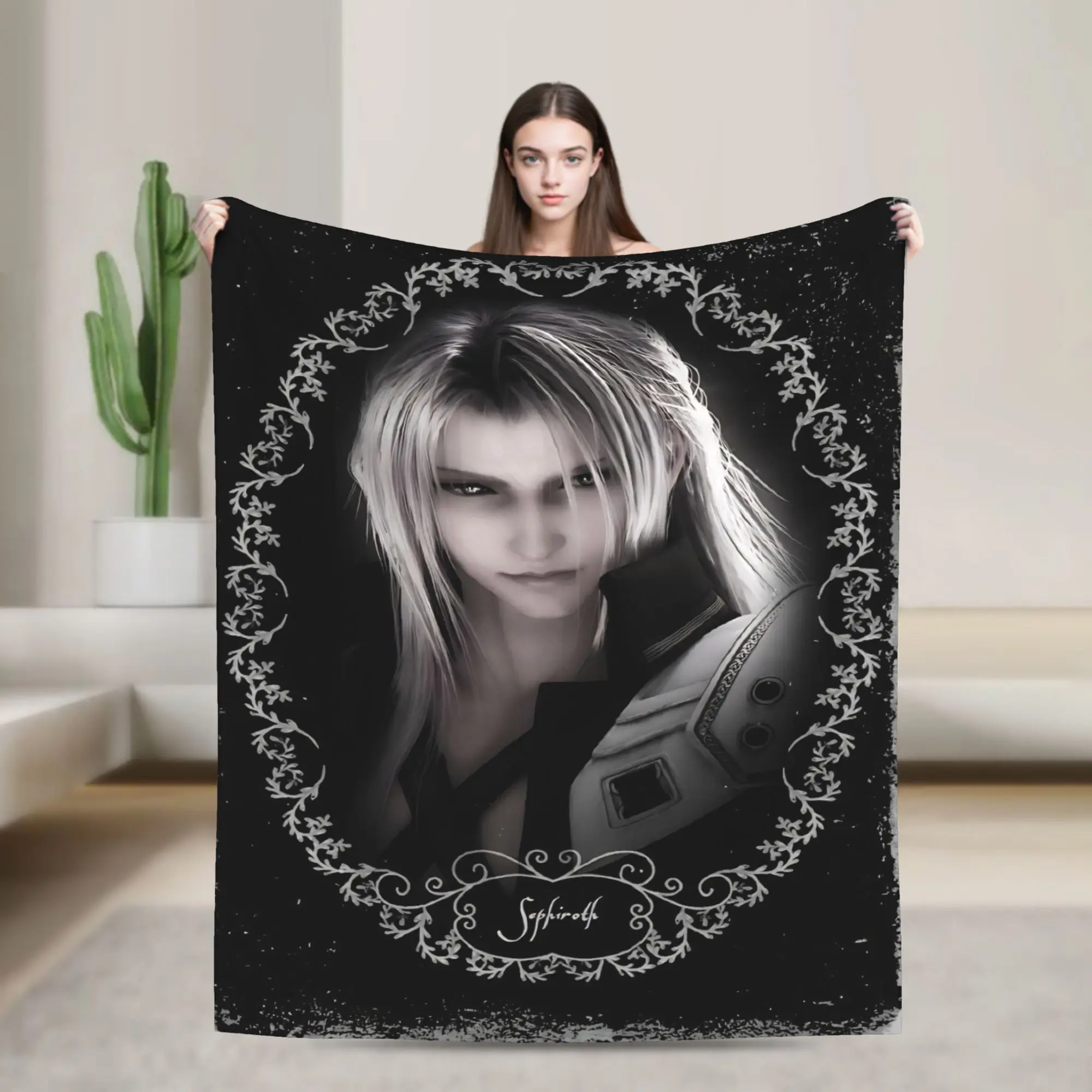 

Одеяло Sephiroth Finals Fantasys, фланелевое осенне-зимнее дышащее супермягкое одеяло для кровати, спальни, одеяло