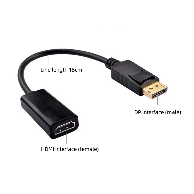 Dp do Hdmi kabel żeński Case pozłacany 4k 1080p kabel Adapter wyświetlacz konwerter duży Dp na Hdmi Tv komputer przewód połączeniowy