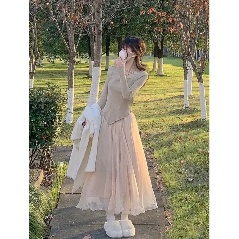 

Элегантные офисные топы + узкие юбки с высокой талией, комплекты из 2 предметов, женская новая уличная одежда, корейская мода, осень