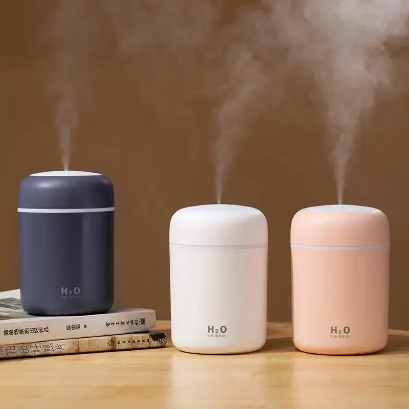 300ml Air Humidifier USB Ultrasonic Aroma Essential Oil Diffuser Romantic Soft Light Humidifier Mini Cool Mist Maker Purifier