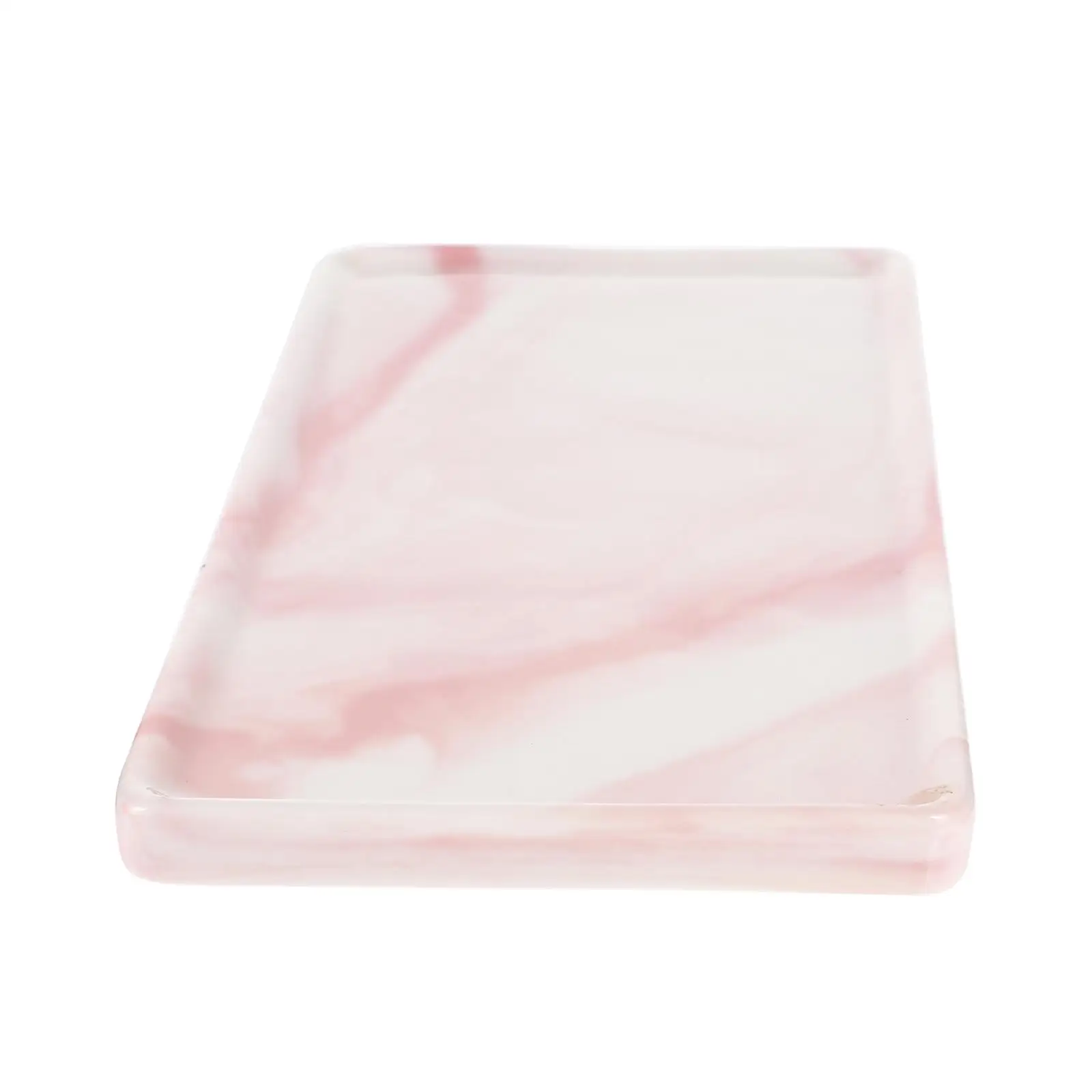 

Bathroom Organizers Marble Tray Perfume Desktop Organizing Decorate Pink Rectangle Ceramic