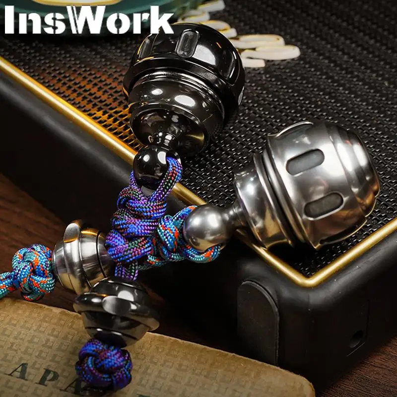 MUYI New Color Black Titanium Mechanical Ringing Fingers Fingertip Gyroscope Ratchet Metal Magnetic Stress Reliever