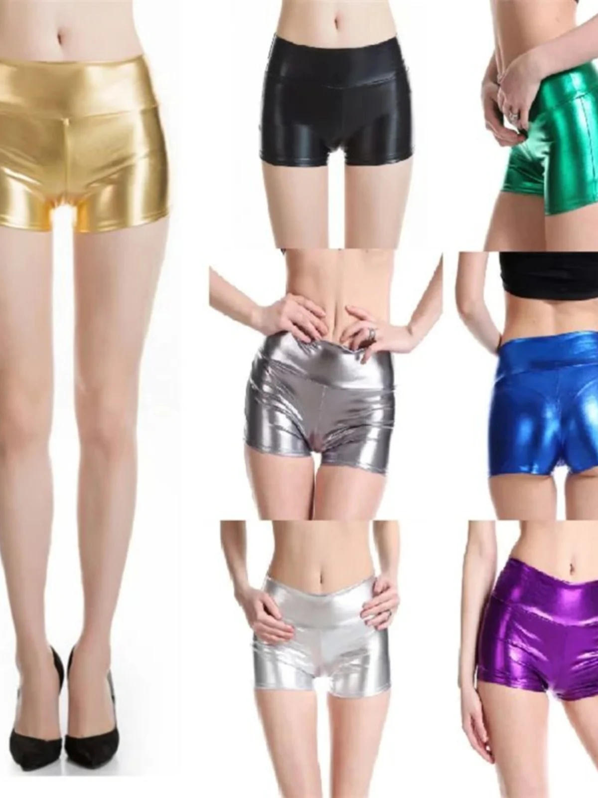 

Брюки женские летние повседневные из глянцевой лакированной кожи, прямые, с высокой талией, в уличном стиле