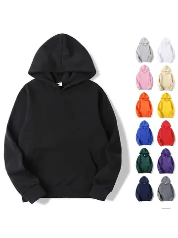 Plain Pullover Fleece Hoodies Unisex Wholesale Hooded Sweatshirt Men Cheap Sublimation Black Hoodie For Men Sudaderas De Hombre
