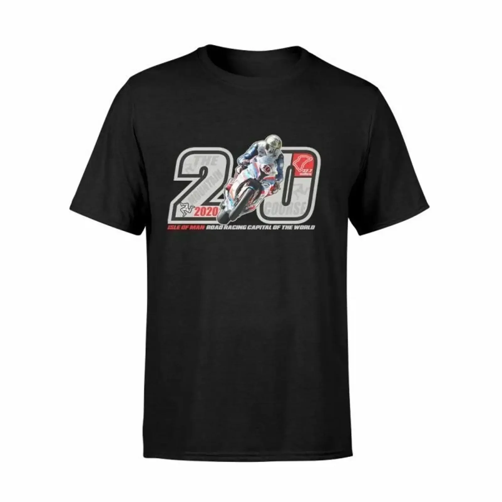 2020 Isle of Man Road Races Capital T Shirt 20IOM 712AT BLACK vintage Washed Slightly designer clothes Unisex Casual streetwear