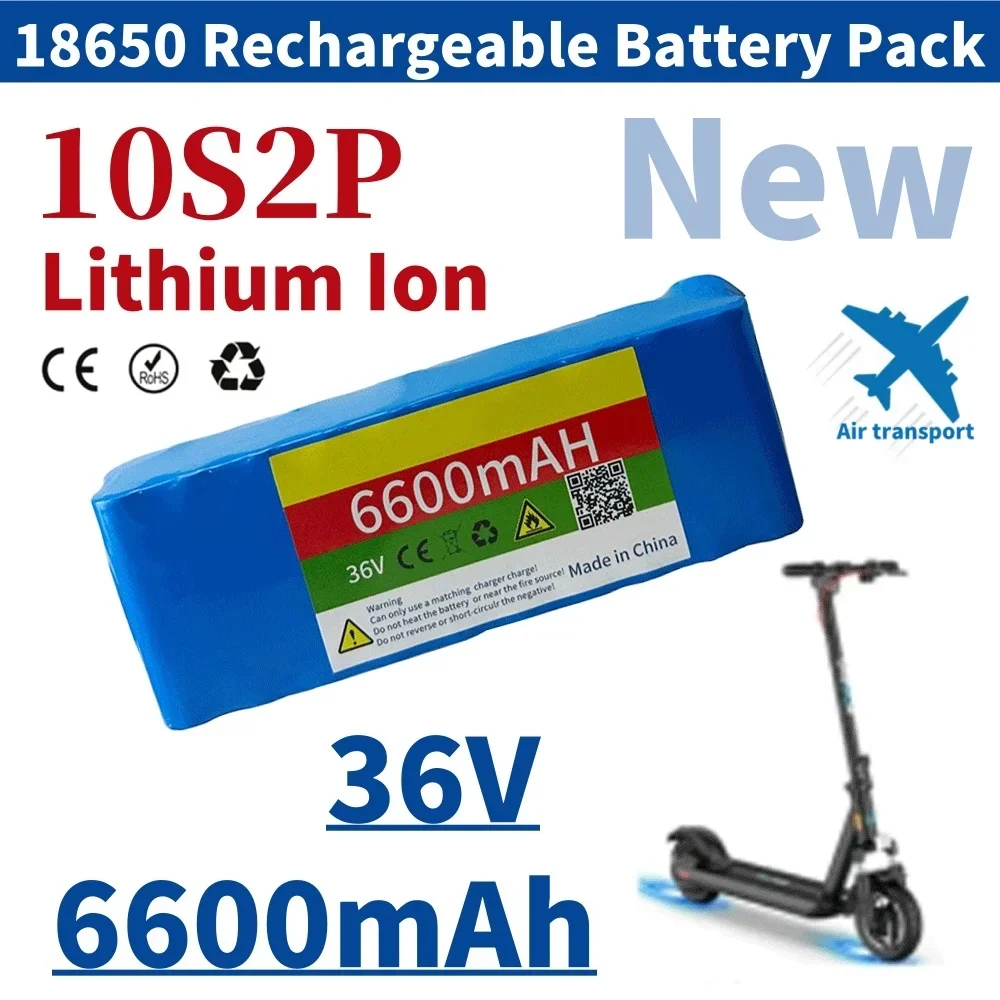 

36V 6.6Ah 10S2P 18650 Rechargeable Battery Pack 6600mAh,Modified Bicycles,Electric Vehicle 42V Electric Bicycle Scooter Mot