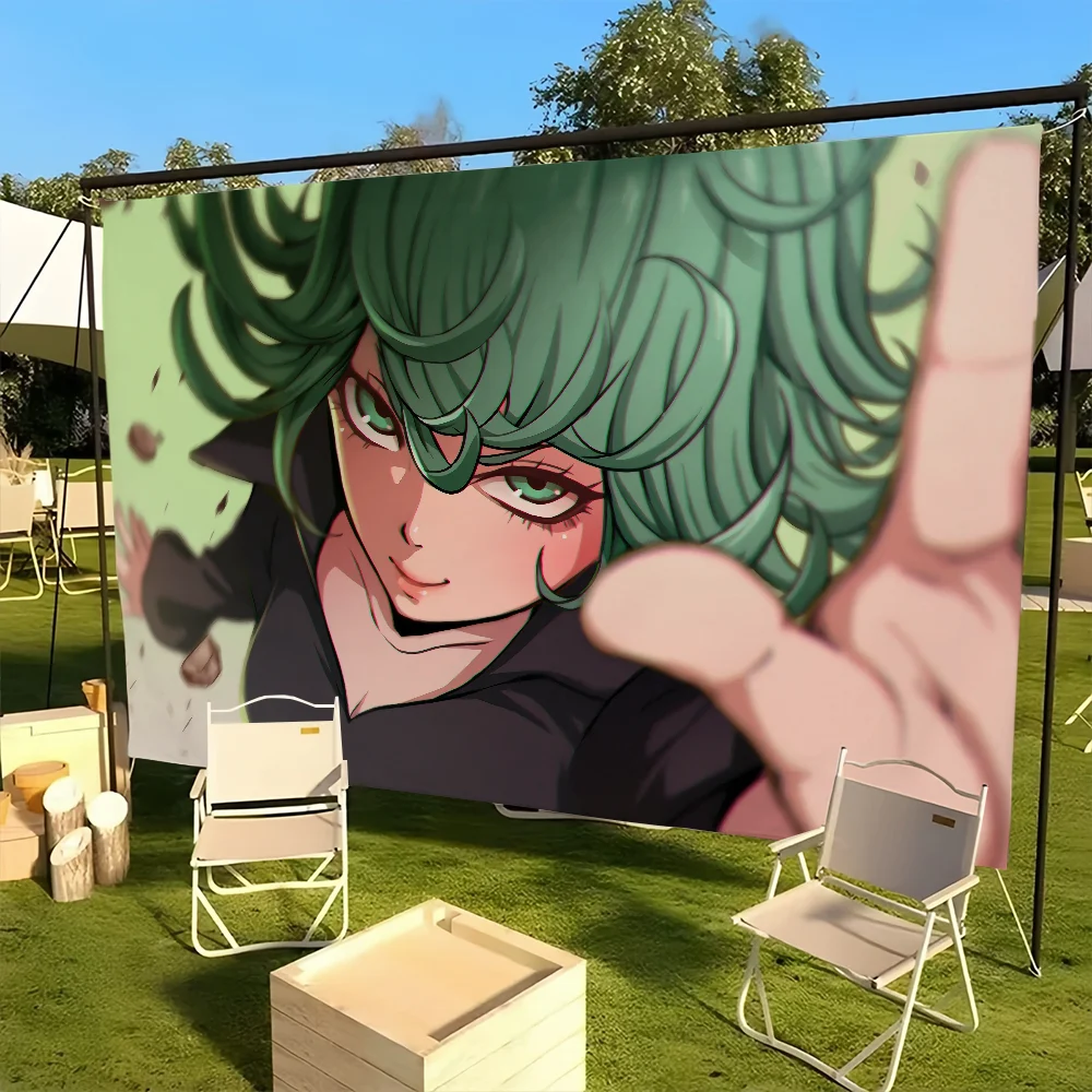 flag O-One For Picnic Party Art Punch Man Home Anime S-Saitama Tatsumaki Decoration Outdoor Camping Banner