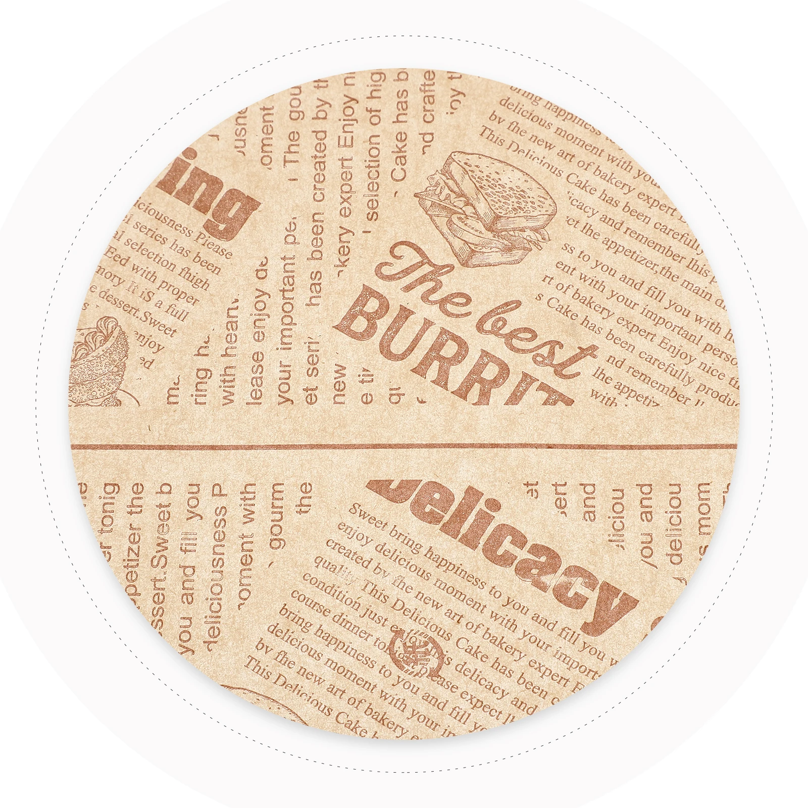 

100pcs Oil Proof Wrapping for Food Packaging Liners Baking Sandwich Chips Cake Wraps Waterproof Greaseproof Paper Food