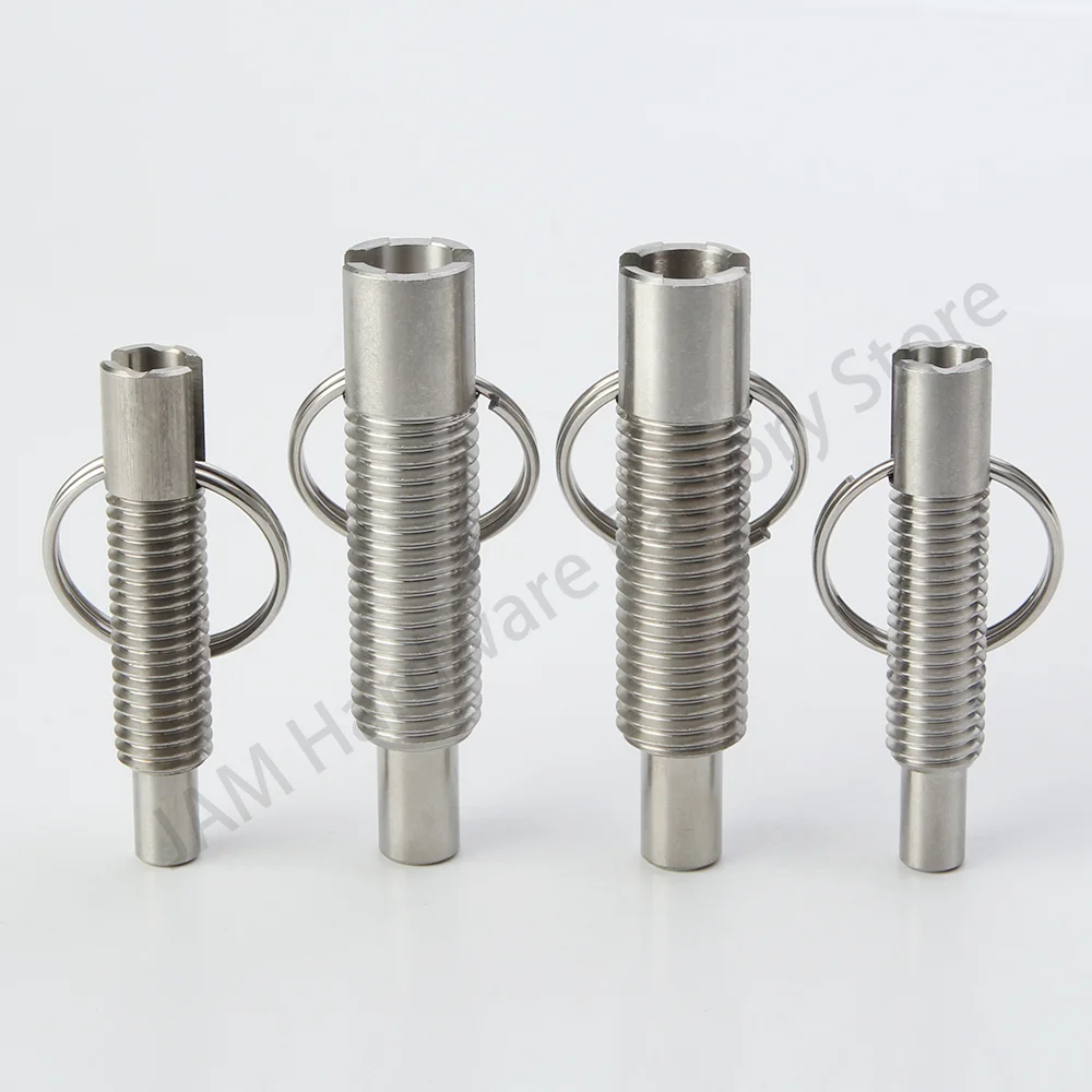 Factory Outlet Stainless/Carbon Steel Locating Pins MJ234 Hand Retractable Spring Pins Index Bolt Indexing Plunger With Ring