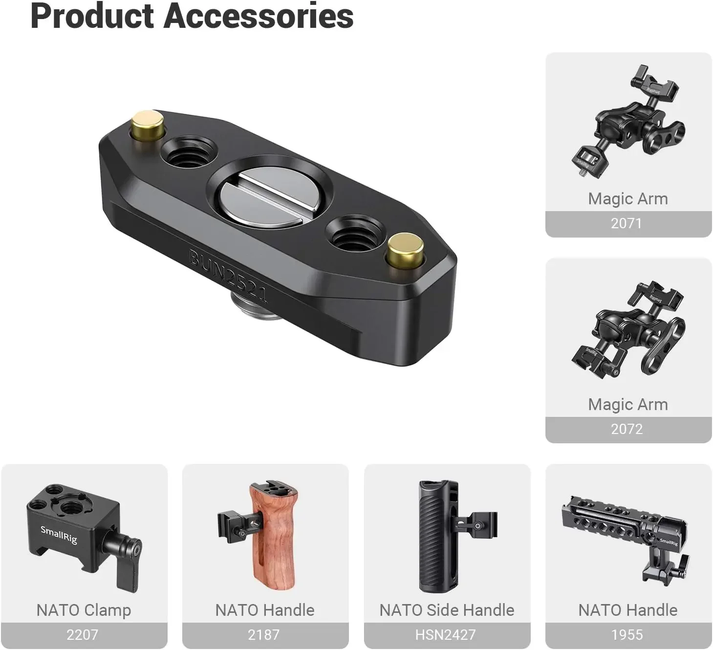 2026 In stock SmallRig NATO Rail with Locating Screw for  48mm BUN2521B