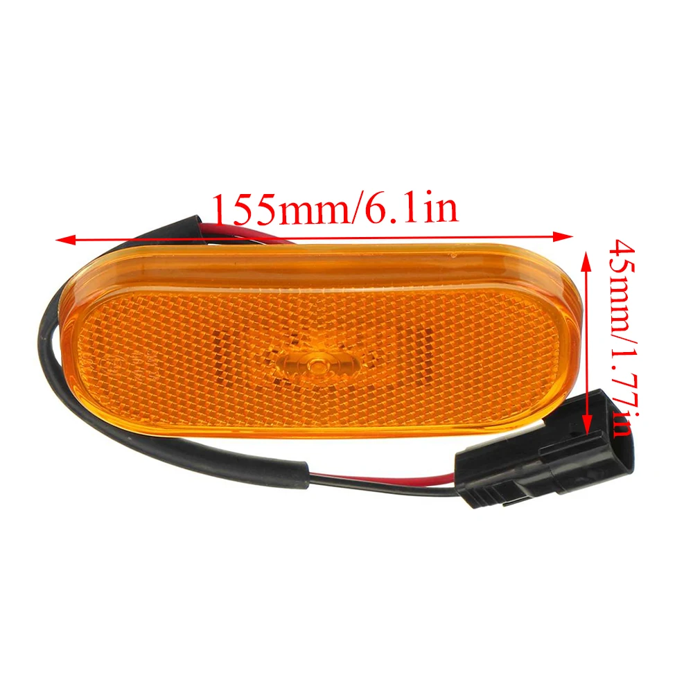 Picture 7: 1Pc Amber/Yellow Side Marker Lamp Lens 12V BK31-15442-CB1832493 For Ford Transit Mk8 2014+