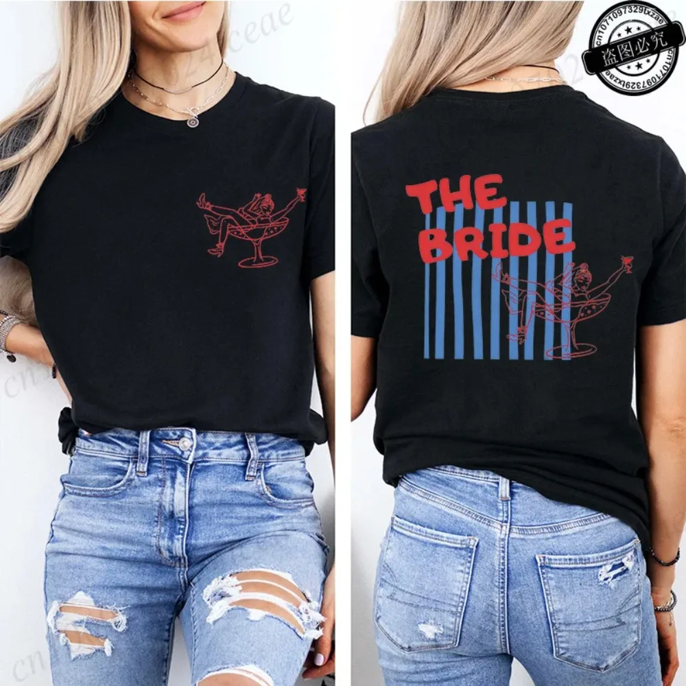 The Bride Club Junggesellinnenabschied T-Shirt Damen Retro Grafik T-Shirt Brautmode Brautjungfern-Team Top 2026 Hochzeitsoutfit – Detail 11