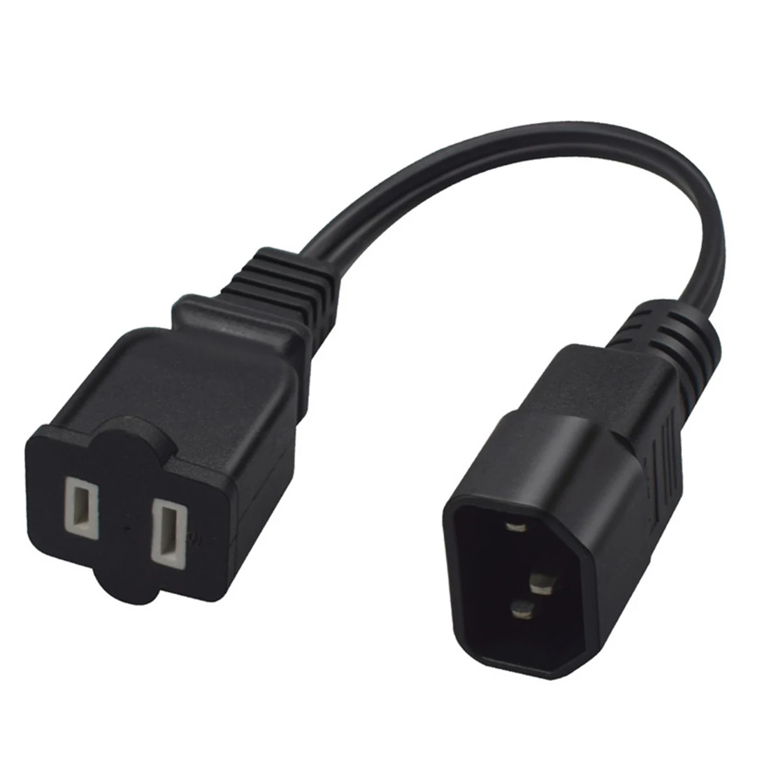 JORINDO IEC 320 C14 Male Plug to USA  Female Socket Power Adapter Cable,C14 3 PIN to Nema 1-15R 2 PIN Power Adaptor Cord