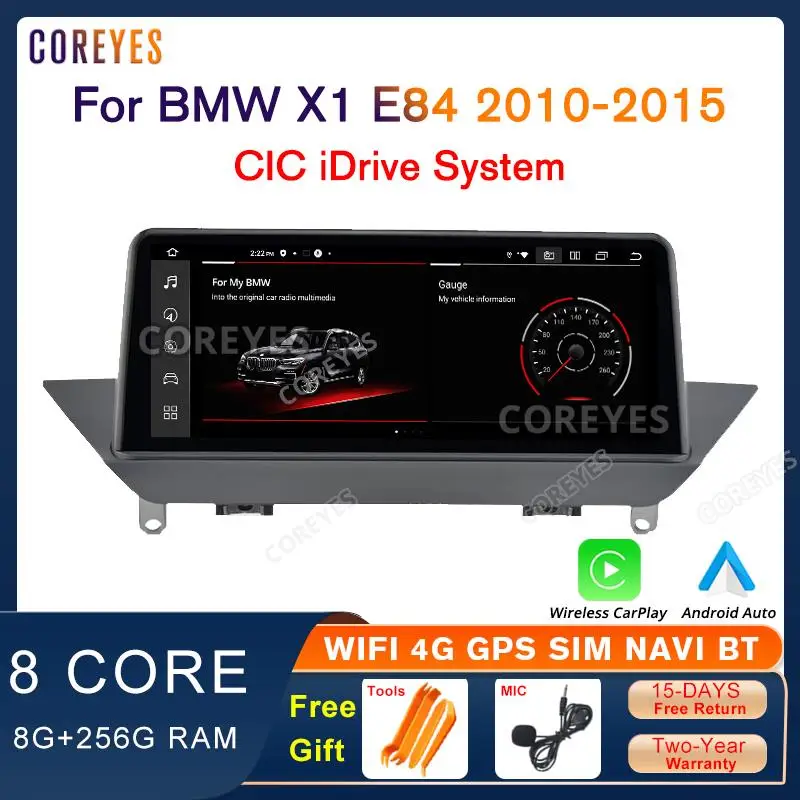 

COREYES 10.25" 1920*720P For BMW X1 E84 CIC iDrive 2010-2015 Android12 Car Radio Carplay Android Auto Stereo Multimedia Player