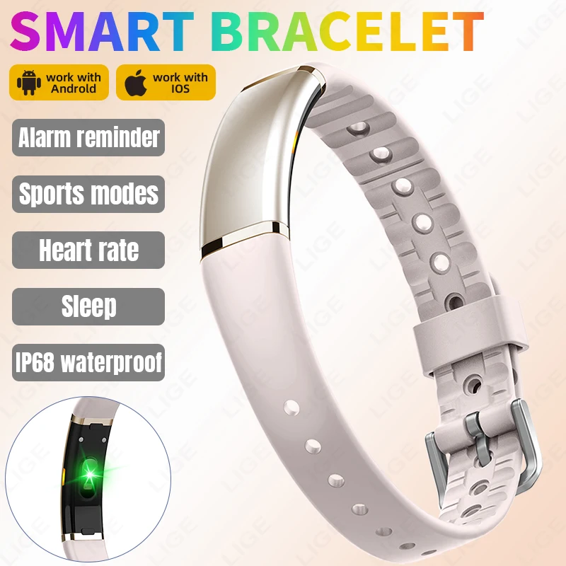 

LIGE 2026 NEW Smart Bracelet Fitness Sports Band Heart Rate Monitor No Screen Waterproof Multifunction Women Men's Smart Watch