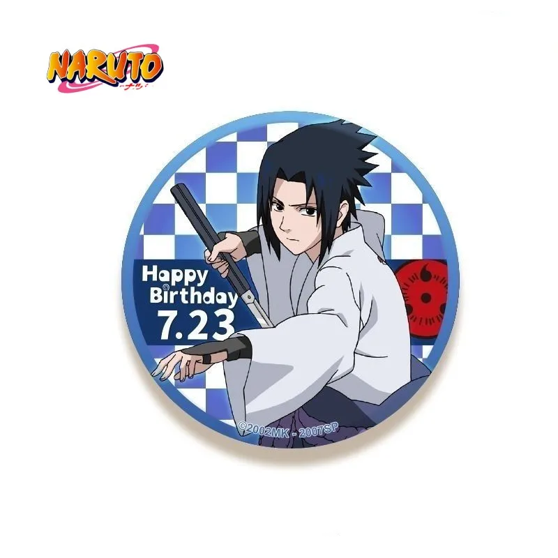 Naruto Hatake Kakashi Anime Figure Cosplay Badge Sasuke Brooch Pins Collection Bags Badges for Backpacks Clothes Birthday Gift