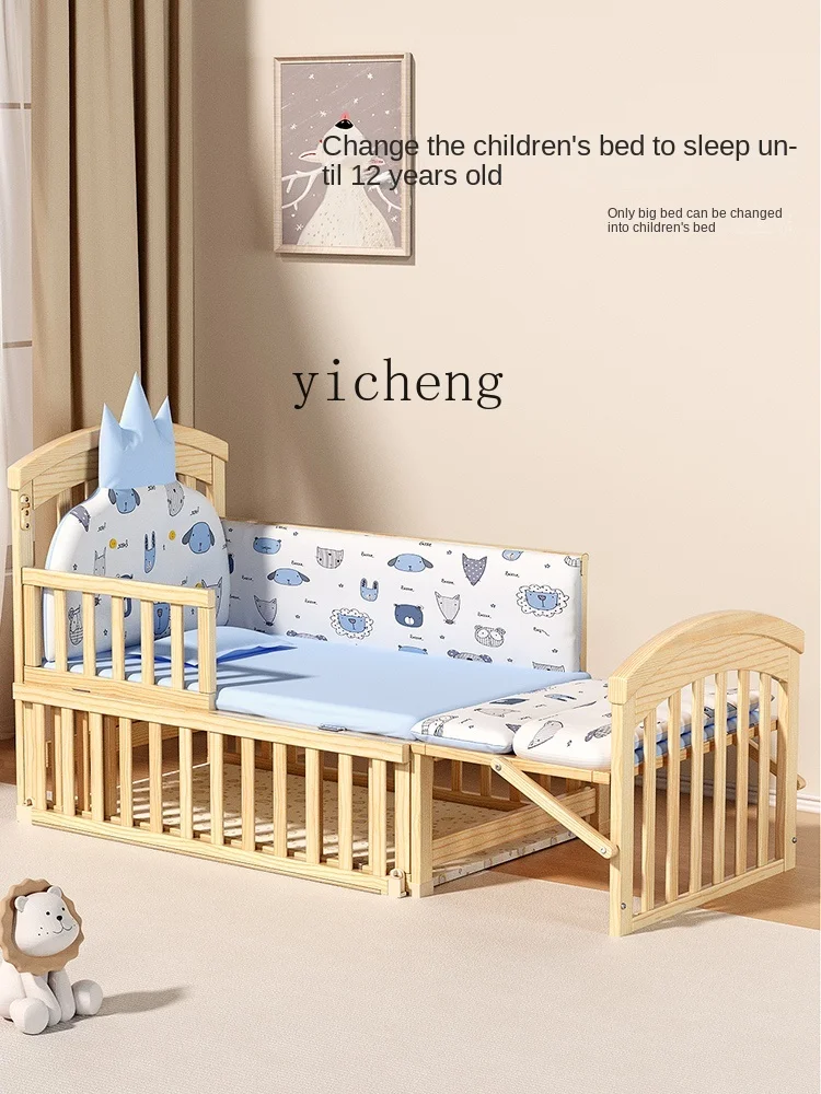 Yy Baby Wieg Massief Hout Verf-Vrije Multifunctionele Pasgeboren Baby Bb Cradle Verplaatsbaar