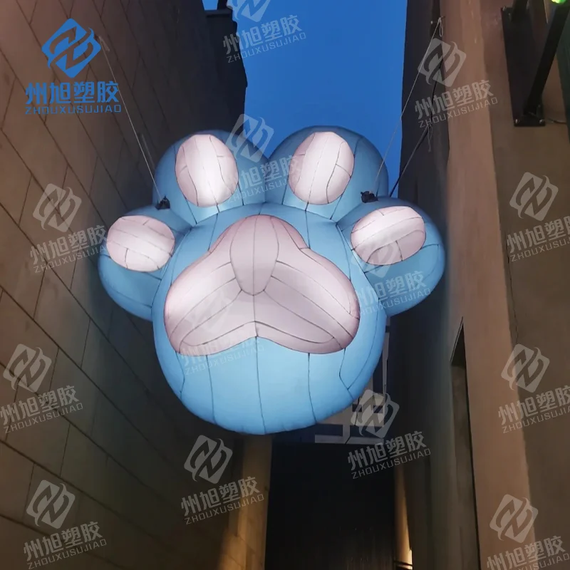 Giant inflatable foot cat  god bear animal foots sole with led light for street decoration