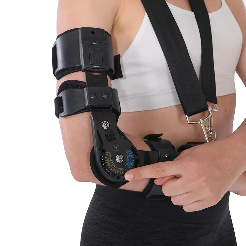 

EM002 Adjustable Hinged ROM Arm Brace Orthopedic Medical Elbow Support for Physical Therapy