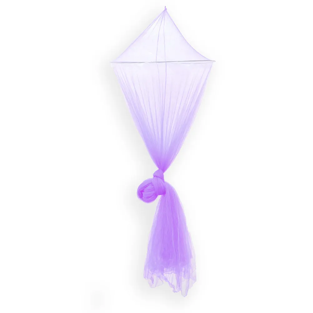 Purple Dome Mosquito Net for Baby Crib Single Twin Bed Stainless Steel Frame Detachable Easy Clean Breathable Fine Mesh Bed