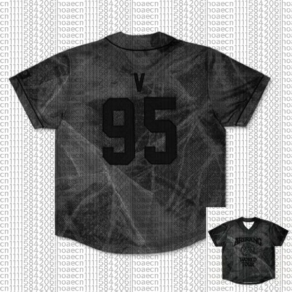BTS What Is Your Love Song Arirang World Tour Konzert 3D Unisex Jersey, Kpop Y2k Atmungsaktives V-Ausschnitt-Shirt in Grau für Erwachsene und Kinder – Detail 3