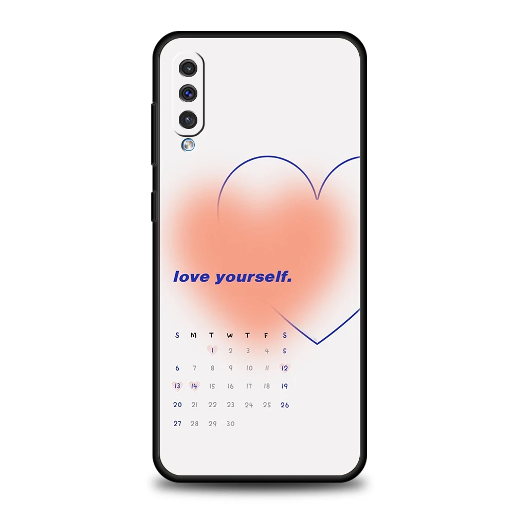 Gradient BE YOURSELF Phone Case for Samsung Galaxy A24 A13 A53 A73 A33 A22 A12 A02 A03 A05 A70 A50 A10 A20 5G Silicone Shell Bag