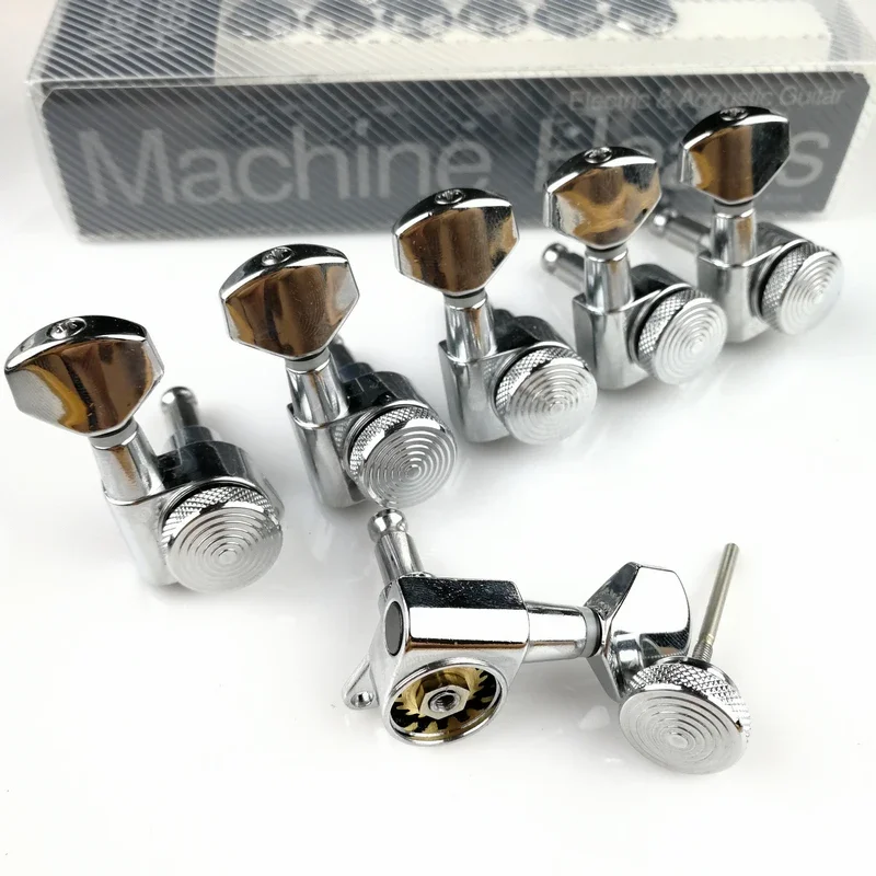 New Chrome Guitar Locking Tuners Electric Guitar Machine Heads Tuners JN-07SP Lock Silver Tuning Pegs ( With packaging )