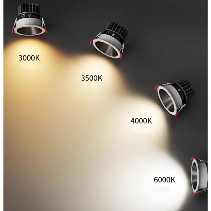 Downlight Dimbare Anti Glare Inbouw Ac 220V 110V 240V 7W 12W Lamp Ronde Led Cob Plafond Kamer Slaapkamer Spot Licht