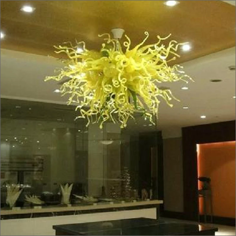 Home luxury decoration Murano Art style chandelier pure hand forged LED lighting