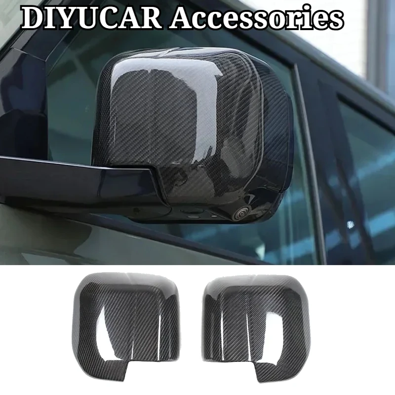 For Land Rover Defender 90 110 130 2020-2026 Real Carbon Fiber Car Rearview Mirror Cover Trim Exterior Car Accessories