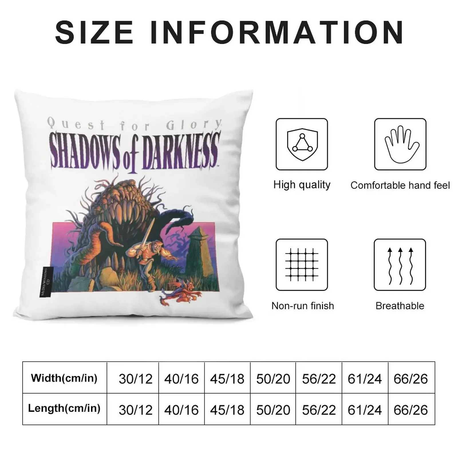 Quest for Glory - Shadows of Darkness Throw Pillow Custom Cushion Photo Cushion Cover Set Bed pillowcases pillow