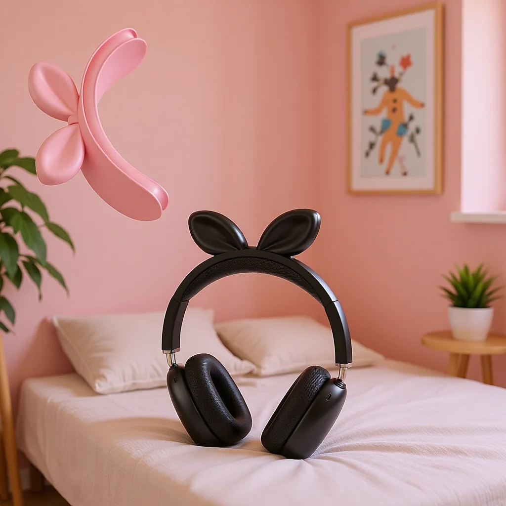 

Soft Silicone Comfort Cushion Top Pad Protector Sleeve Rabbit Ears Headband Cover For Apple AirPods Max Headphone Protectors