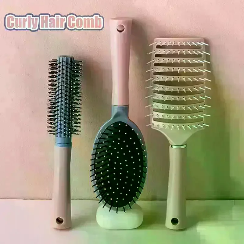 Detangling Hair Brush With Air Cushion, Anti-Static Styling Comb For Wigs & Curly Hair, Reduces Hair Loss & Boosts Root Volume